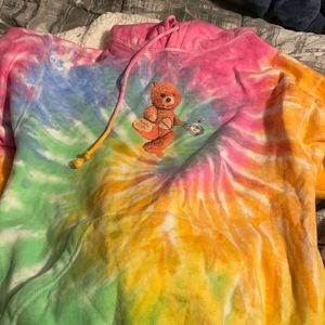 Travis Scott astroworld tour skipping bear hoodie tie dye